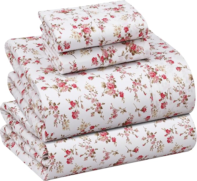 RUVANTI 100% Cotton Sheets – California King Percale Bedding, Cooling & by Ruvanti