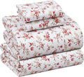 RUVANTI 100% Cotton Sheets King Size 4-Piece Set Percale Bedding, Cooling & by Ruvanti