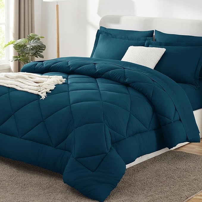 CozyLux Queen Comforter Set Lyons Blue by CozyLux