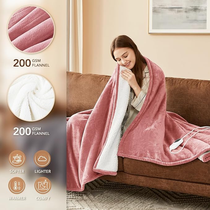 Homemate Heated Blanket Electric Throw - Image 2