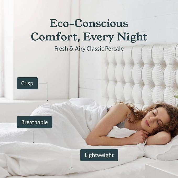 California Design Den 2-Pack 100% Organic Cotton Sheets Queen Size Set - Image 8