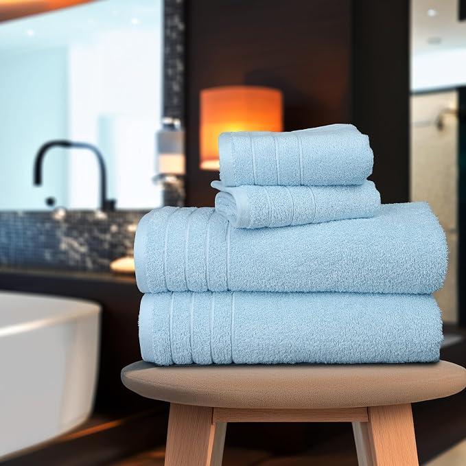Tens Towels Pack of 8 Towels Set, 2 Extra Large Bath, 2 Hand, 4 Washcloths - Image 5