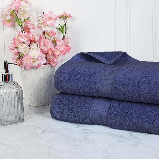 SUPERIOR Egyptian Cotton Pile Bath Sheet Set of 2, Ultra Soft Luxury Towels by SUPERIOR