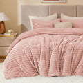 BEDELITE Fleece Twin Comforter Set -Super Soft & Warm Fluffy Dusty Pink Bedding by BEDELITE