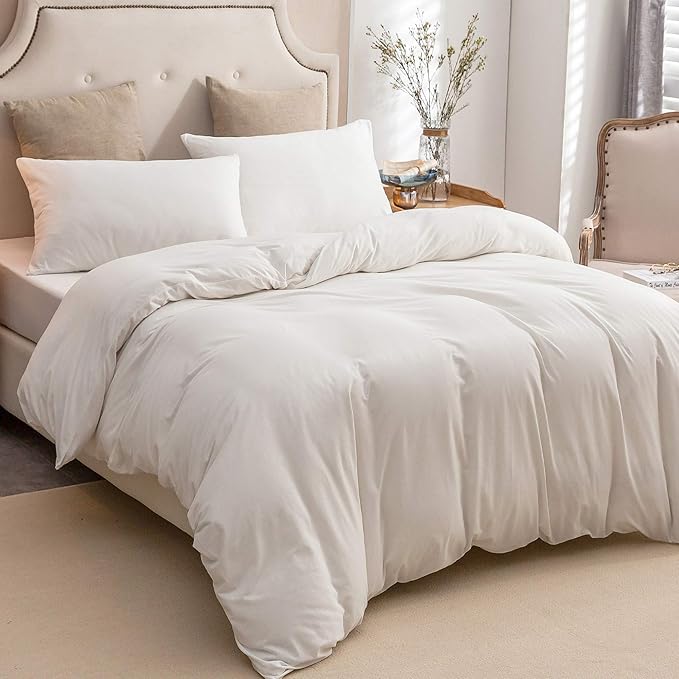 PURE ERA Jersey Knit Duvet Cover Set 100% T-Shirt Cotton Super Soft Comfy 2pc - Image 5