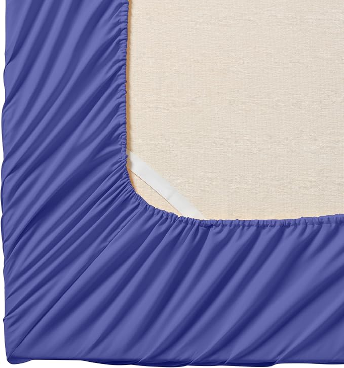 Twin Fitted Sheet Only with Full Elastic & Built in Corner Sheet Straps to - Image 2