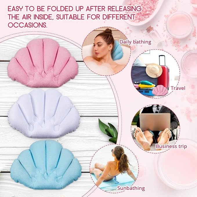 3 Pieces Inflatable Bath Pillow - Image 4