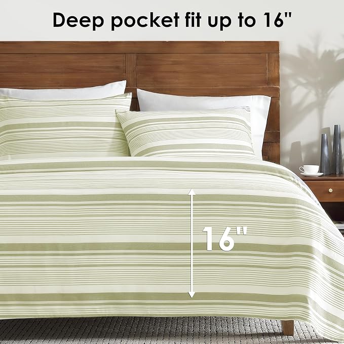 ClevaHome Classic Stripe Sheet Set - Image 3