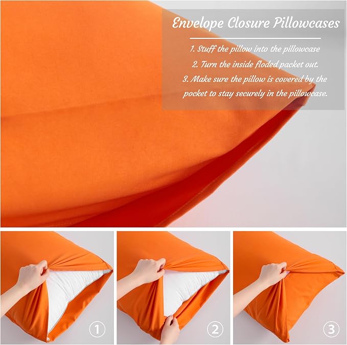 NTBAY King Pillow Cases Set of 2, 2 Pack Brushed Microfiber 20x36 Pillow Cases - Image 4