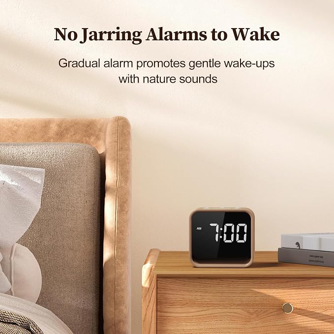 Housbay Wooden Sound Machine Alarm Clock - Image 4