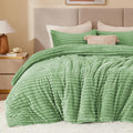 BEDELITE Fleece Full Comforter Set -Super Soft & Warm Fluffy Green Bedding by BEDELITE