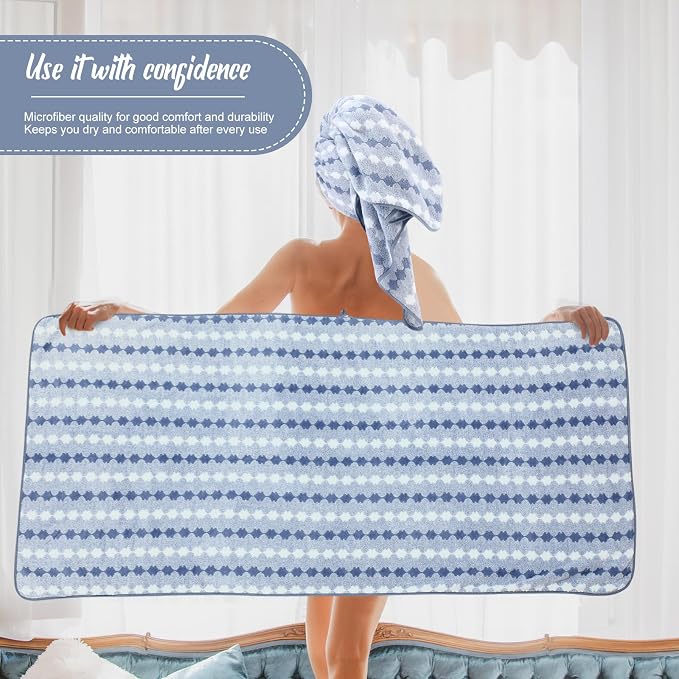 SmoothNovelty 16 Pack Microfiber Bath Towels Bulk 27'' x 60'' Oversized Size - Image 5