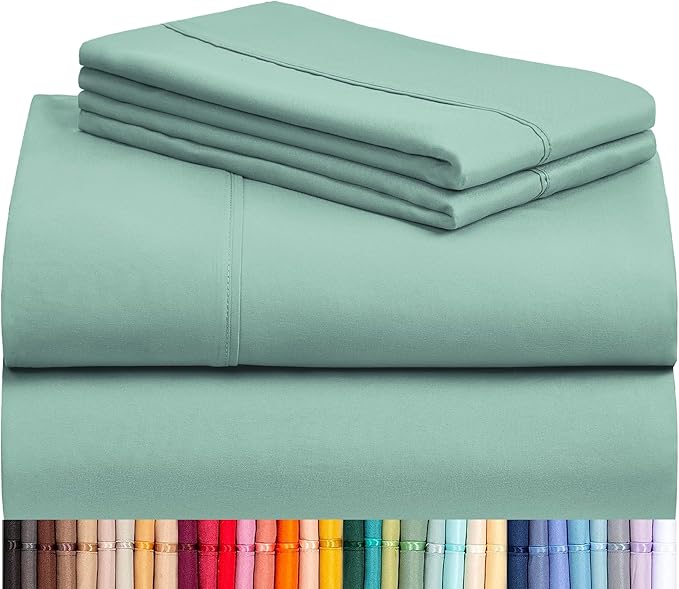 LuxClub 4 PC Queen Sheet Set, Breathable Luxury Bed Sheets, Deep Pockets 18" - Image 7