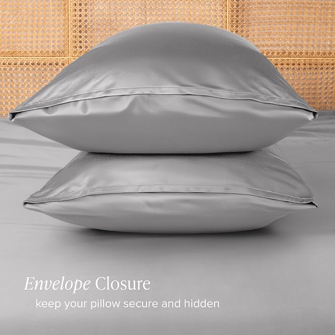 Bare Home 100% Rayon Made from Bamboo Luxury Standard Size Set of 2 Cooling - Image 3