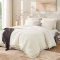 Andency Comforter Full Size Set Ivory, 3 Pieces Boho Ivory Lightweight Bedding by Andency