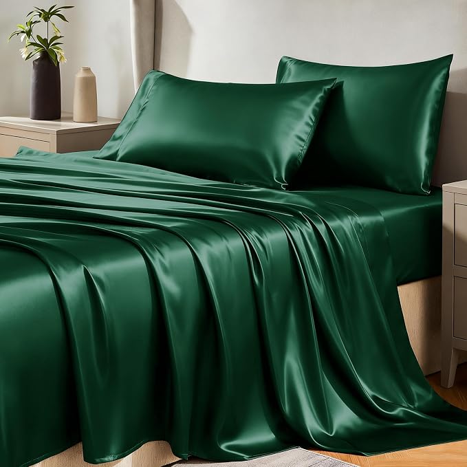 CozyLux Satin Sheets Queen Size Bed Set by CozyLux