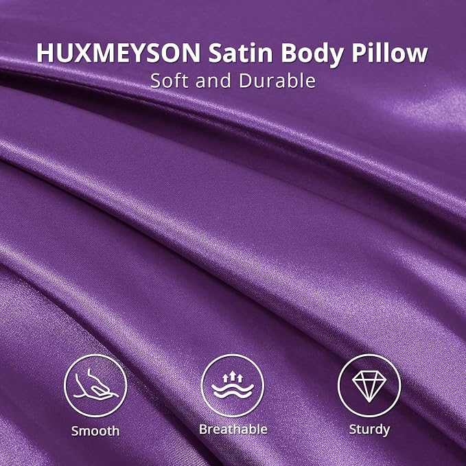 HUXMEYSON Body Pillow with Satin Pillowcase, Body Pillow - Image 3