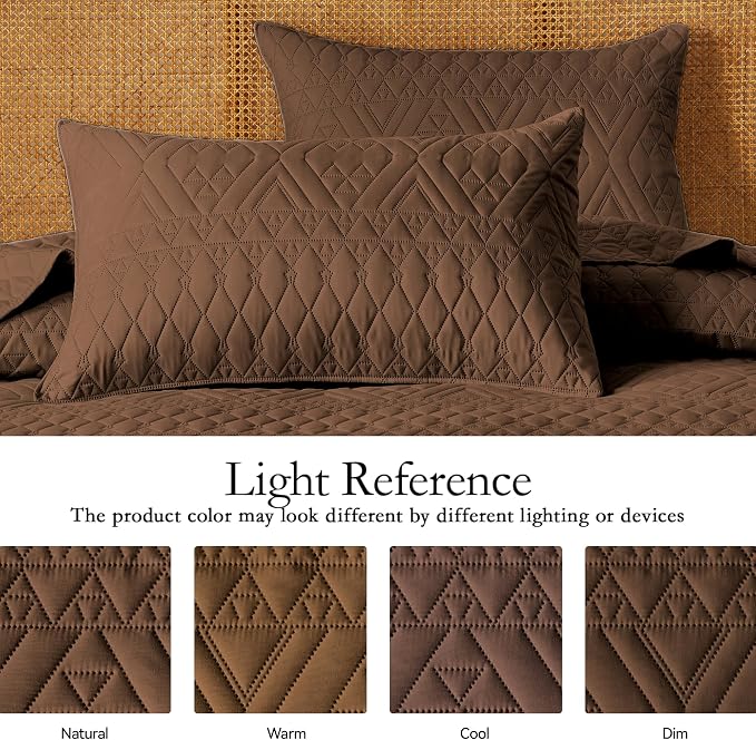 akkialla Twin Size Quilt Bedding Set, Modern Style Geoetric Pattern Coverlet Set - Image 4