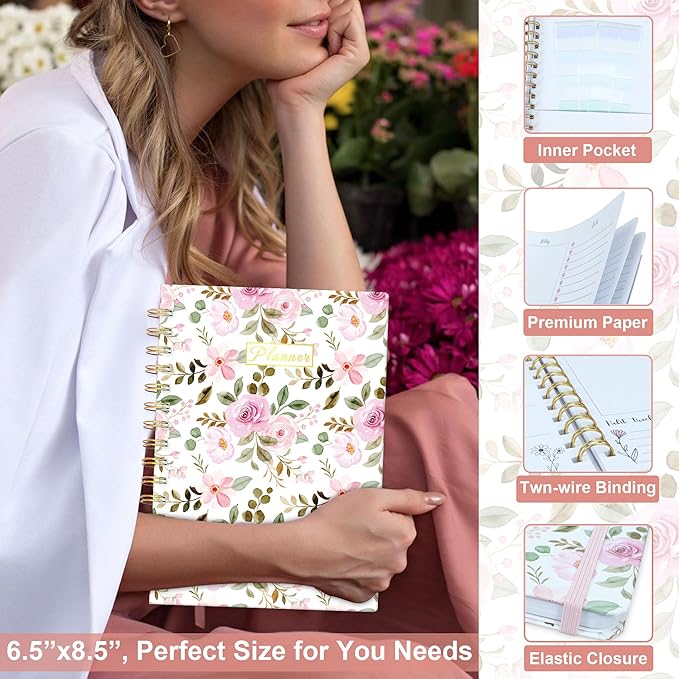 Undated Weekly and Monthly Planner – 12-Month To Do List Notebook Organizer - Image 7