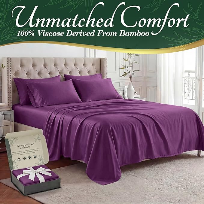 DECOLURE 100% Viscose Derived from Bamboo Sheets King Size - Image 2
