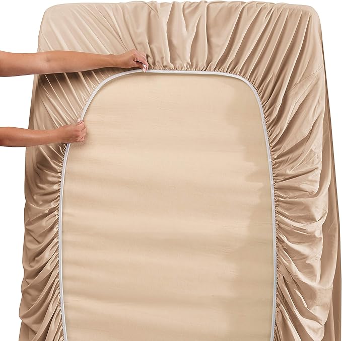 Hearth & Harbor Luxury Soft 6 Piece Bed Sheet Set Extra Deep Pocket Fitted - Image 4