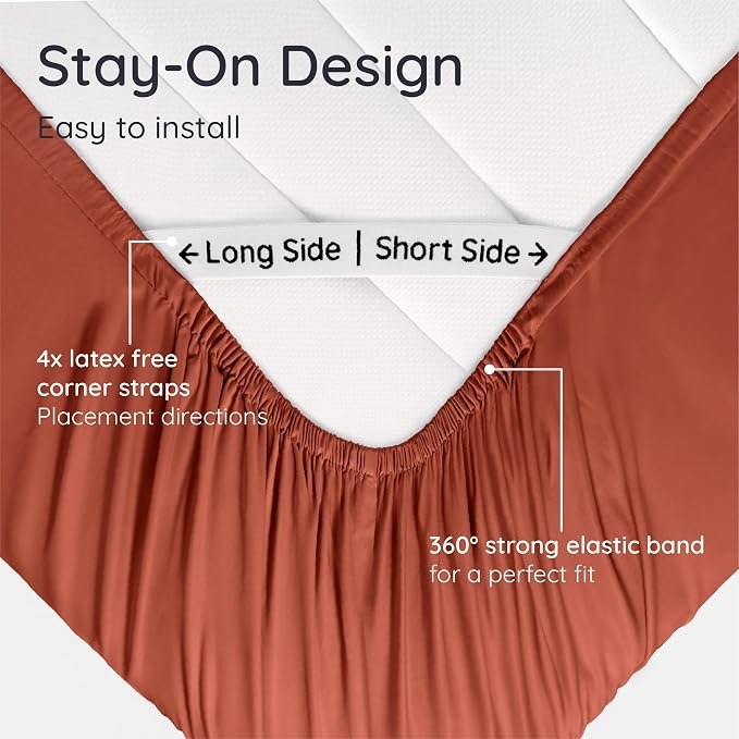 Bambaw 100% Viscose Derived from Bamboo Full Fitted Sheet Size, 15’’ Deep - Image 5
