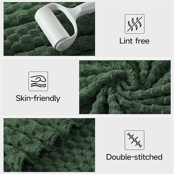 REDKISS Olive Green Microfiber Towels Set of 6-35x70 Inches Oversized Bath - Image 5