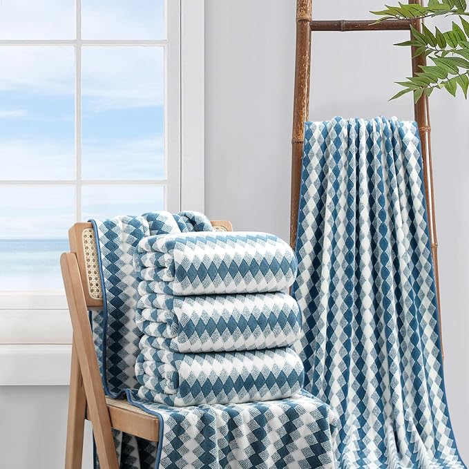4 Piece Bath Towel Set Oversized Bath Sheet 35"x70" Bathroom Towel Extra Large - Image 5