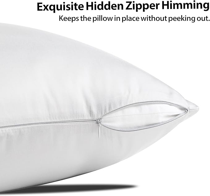 2 Pack Cooling Pillow Cases, Viscose Derived from Bamboo Pillow Protectors - Image 3