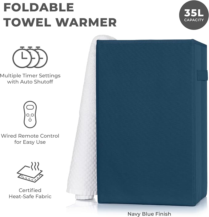 Zadro Foldable Towel Warmer, Folding Heat-Resistant Fabric, XLarge 35 Liter - Image 6