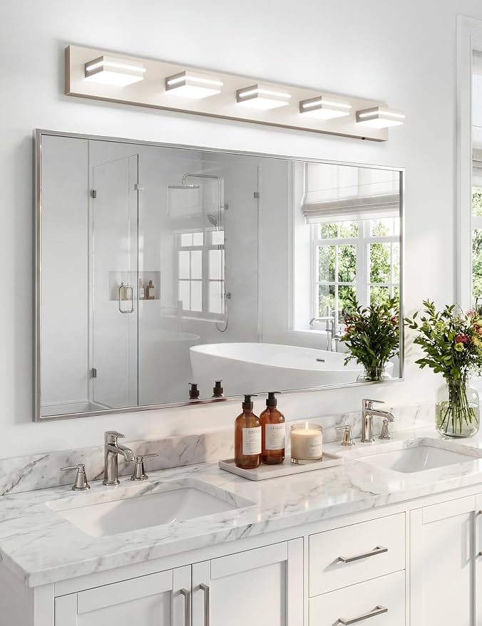 VOLISUN Modern Bathroom Vanity Light Fixtures, Brushed Nickel LED Bathroom - Image 3
