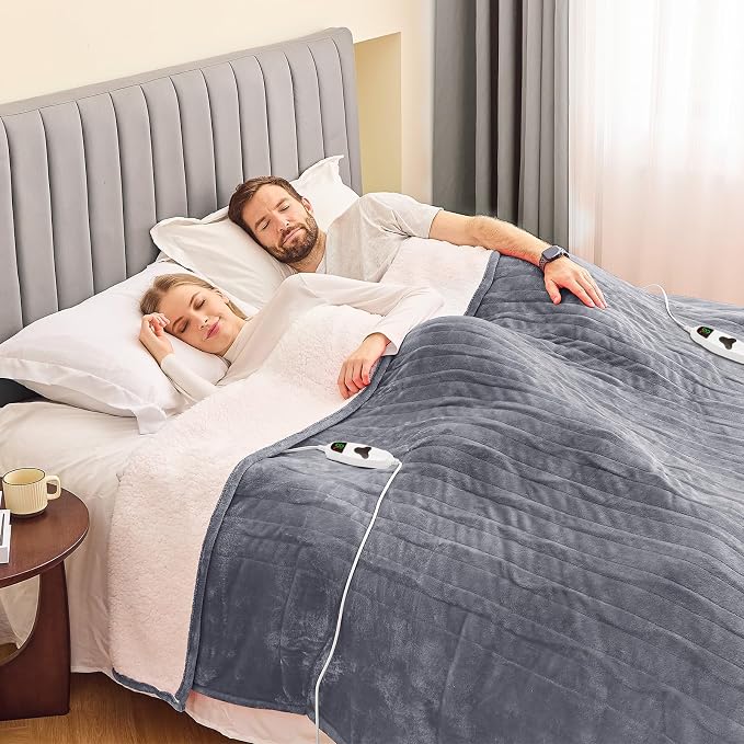 greenoak Heated Blanket Electric Queen Size 84"X90" Dual Control, Heating - Image 2