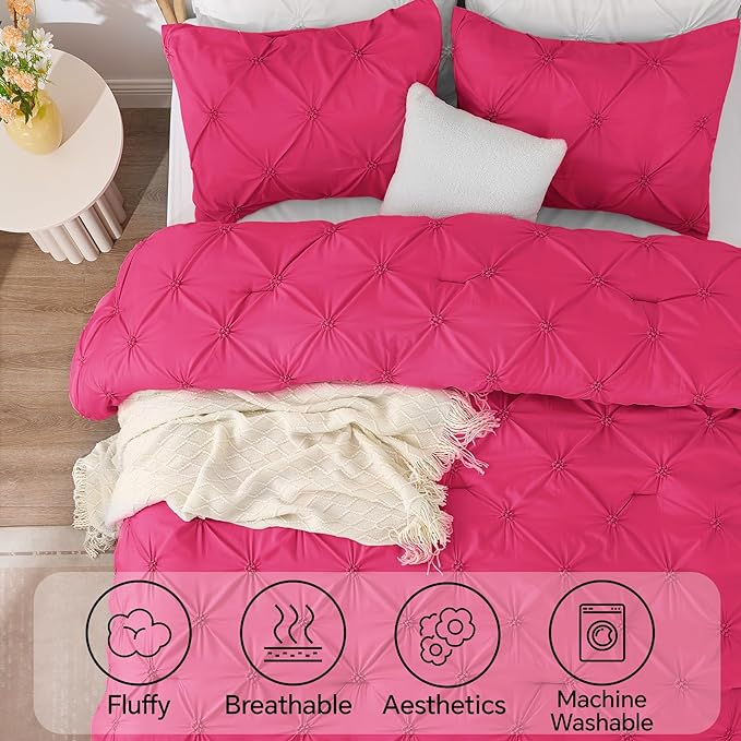 BEDELITE Hot Pink King Size Comforter Set - Image 5