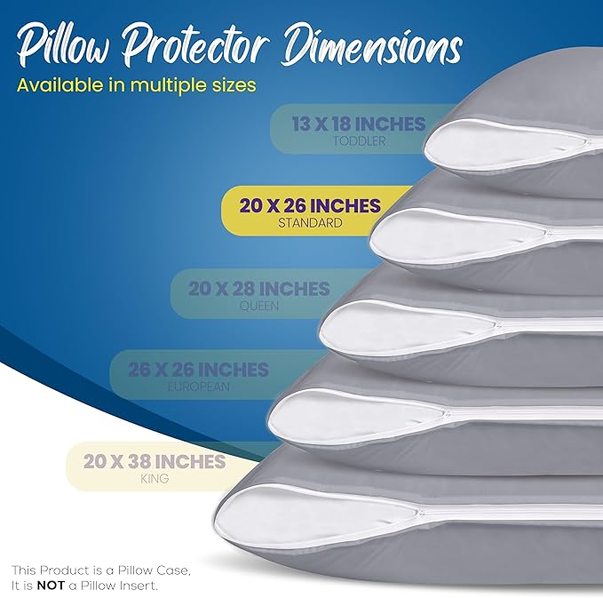 Utopia Bedding Premium 100% Waterproof Pillow Protectors - Image 2