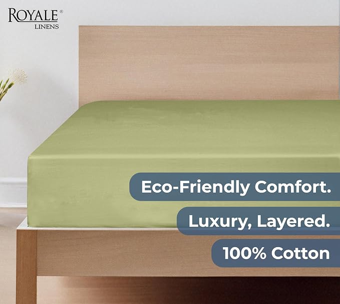 Royale Linen 100% Organic Cotton Fitted Sheet - Image 6