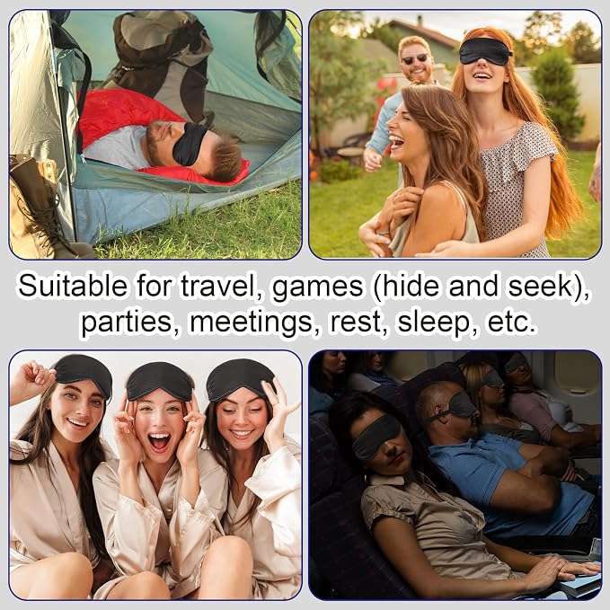 Newcotte 50 Pcs Silk Sleep Eye Mask - Image 7