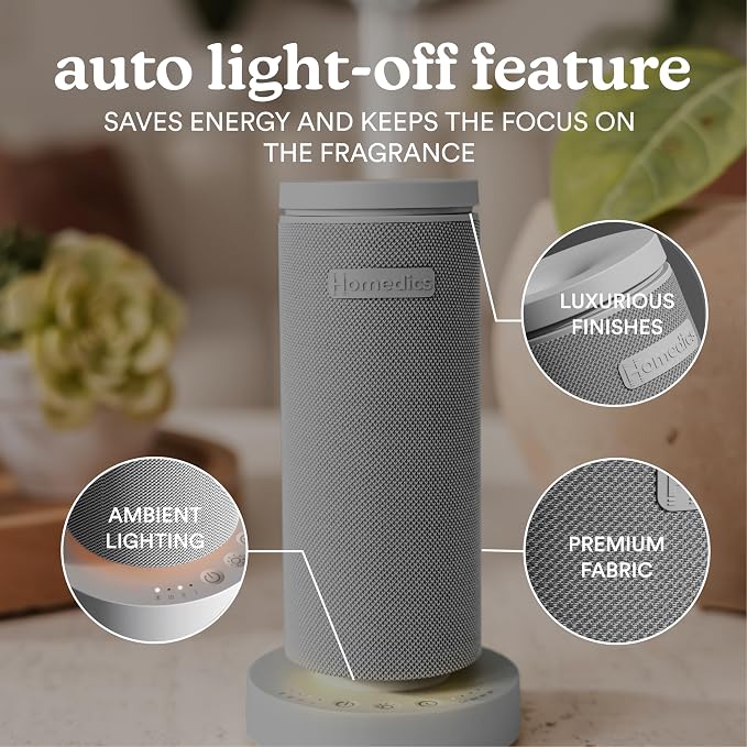 Homedics SereneScent Mini Fabric Rechargeable Waterless Diffuser, Cordless - Image 3