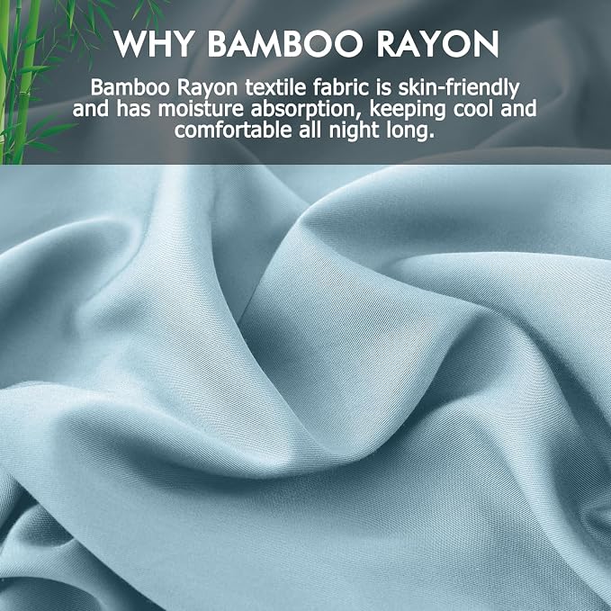 Pillowcases Queen Size 2 Pack, Cooling Viscose from Bamboo Pillow Cases - Image 2