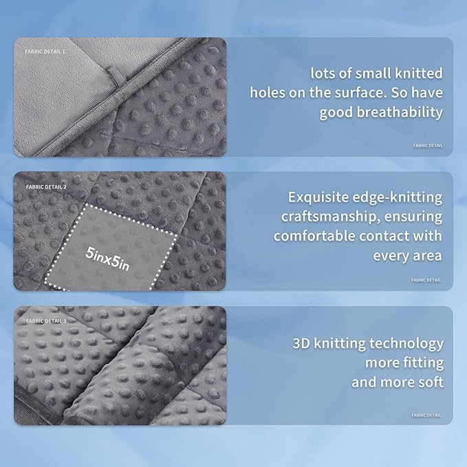 Topcee Weighted Blanket for Adults, Minky Dots Heavy Blanket for 190-210lbs - Image 6