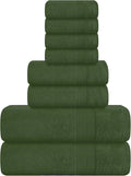 Belizzi Home 8 Piece Towel Set 100% Ring Spun Cotton, 2 Bath Towels 27x54 by Unknown