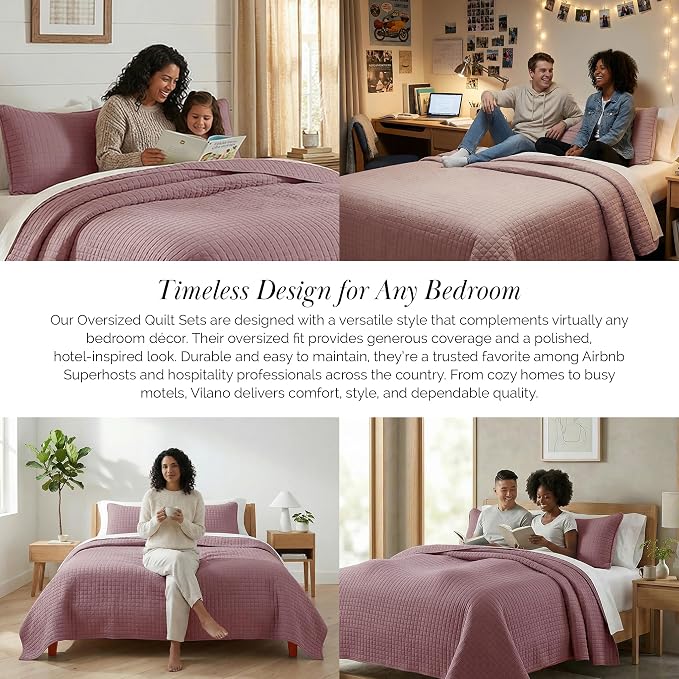 Southshore Fine Living, Inc. Oversized King Quilt Set, Lavender Quilt Bedspread - Image 6