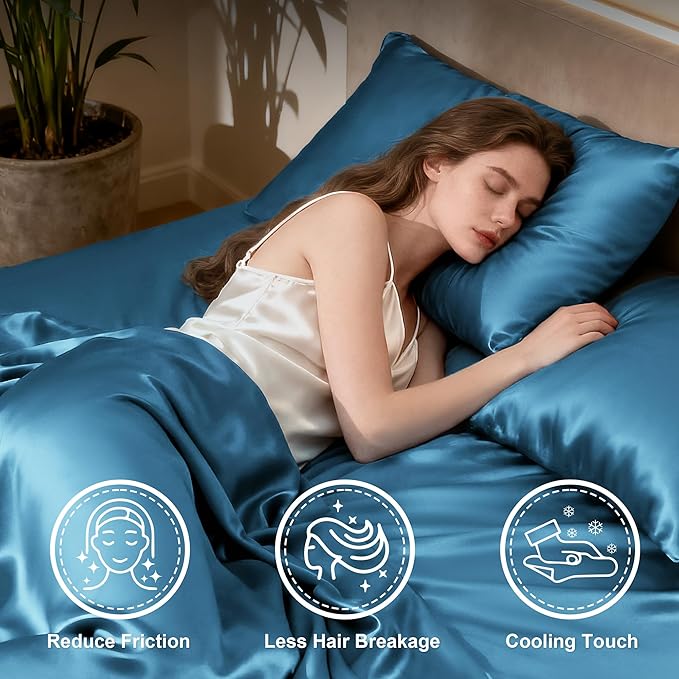 Love's cabin Twin Satin Sheets Sets - Image 3