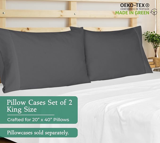 Royale Linens King Pillowcase Set of 2 - Image 2