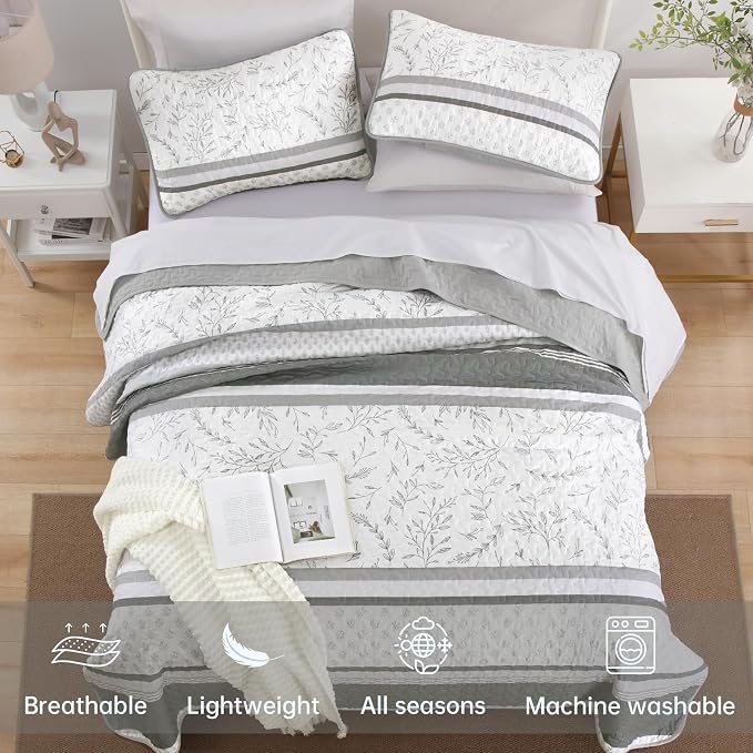 DJY Striped Quilt Set Queen Size - Image 3