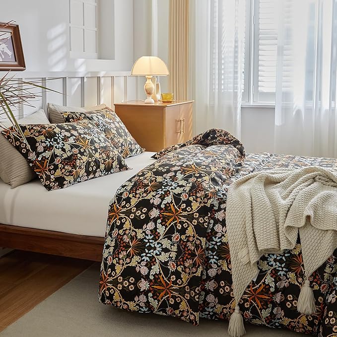 mixinni Duvet Cover Twin XL Size, Cotton Percale Farmhouse Bedding Sets Soft - Image 4