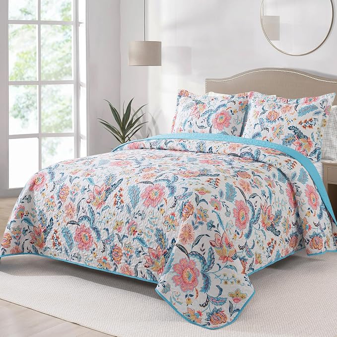 BEDIFANY Garden Cotton Filling Queen Size Quilt Set by BEDIFANY