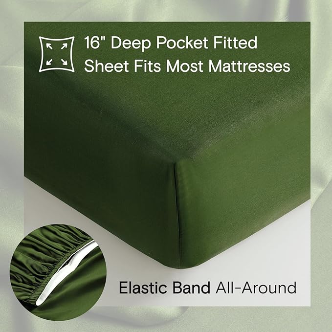 DOZ Sheet Set, 100% Viscose derived from Bamboo, Organically Grown, Buttery Soft - Image 4
