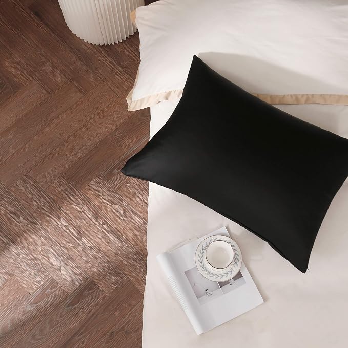 100% Silk Pillow Cases 2 Pack, Mulberry Silk Pillowcase - Image 4