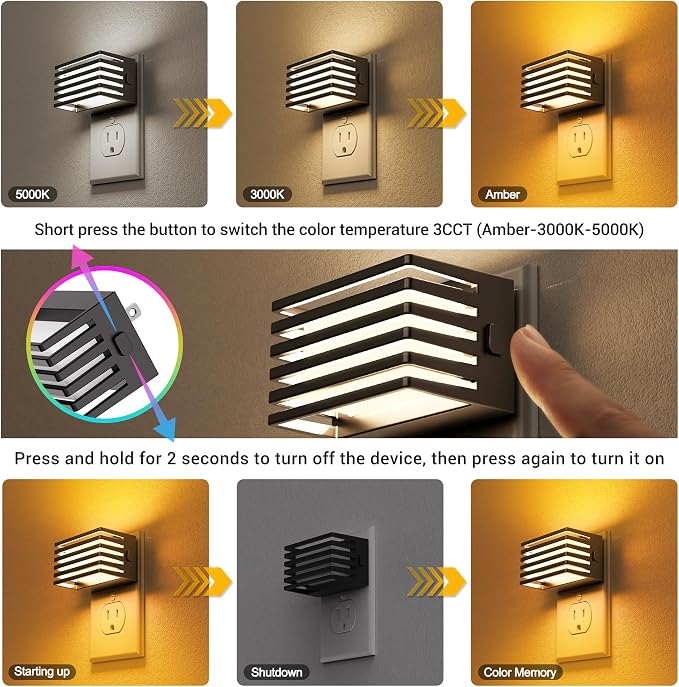 JandCase LED Night Light, Night Lights Plug into Wall - Image 2