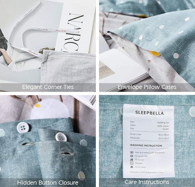 SLEEPBELLA Duvet Cover Set 600 Thread Count Cotton Bedding Set - Image 7